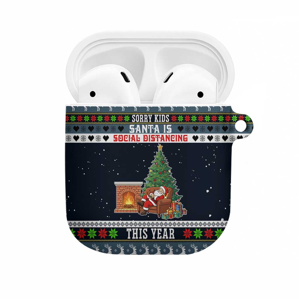 Sorry Kids Santa Is Social Distancing This Year Christmas AirPods Case Xmas Holiday Patterns - Wonder Print Shop