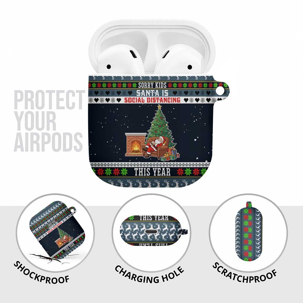 Sorry Kids Santa Is Social Distancing This Year Christmas AirPods Case Xmas Holiday Patterns - Wonder Print Shop