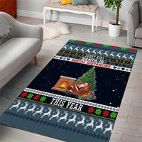 Sorry Kids Santa Is Social Distancing This Year Christmas Area Rug Xmas Holiday Patterns - Wonder Print Shop