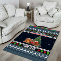 Sorry Kids Santa Is Social Distancing This Year Christmas Area Rug Xmas Holiday Patterns - Wonder Print Shop