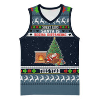 Sorry Kids Santa Is Social Distancing This Year Christmas Basketball Jersey Xmas Holiday Patterns - Wonder Print Shop