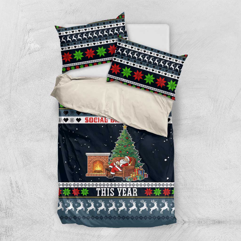 Sorry Kids Santa Is Social Distancing This Year Christmas Bedding Set Xmas Holiday Patterns - Wonder Print Shop
