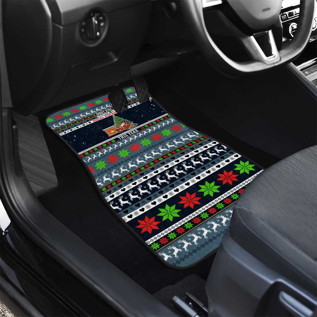 Sorry Kids Santa Is Social Distancing This Year Christmas Car Mats Xmas Holiday Patterns - Wonder Print Shop