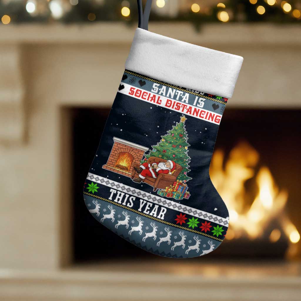 Sorry Kids Santa Is Social Distancing This Year Christmas Stocking Xmas Holiday Patterns - Wonder Print Shop