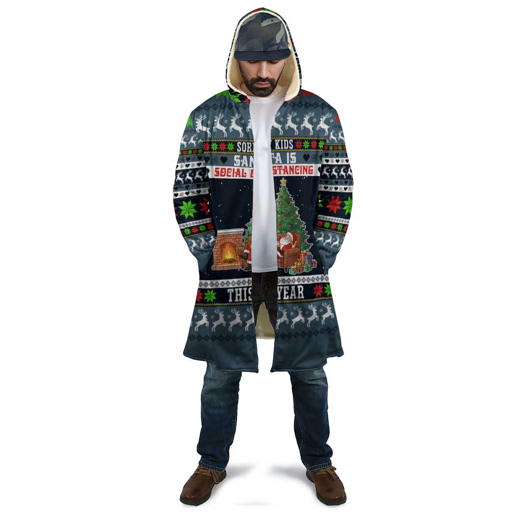 Sorry Kids Santa Is Social Distancing This Year Christmas Cloak Xmas Holiday Patterns - Wonder Print Shop