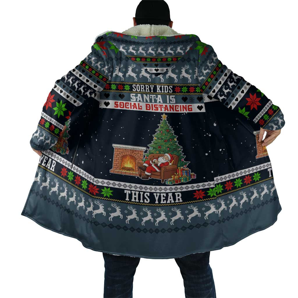 Sorry Kids Santa Is Social Distancing This Year Christmas Cloak Xmas Holiday Patterns - Wonder Print Shop