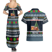 Sorry Kids Santa Is Social Distancing This Year Christmas Couples Matching Summer Maxi Dress and Hawaiian Shirt Xmas Holiday Patterns - Wonder Print Shop