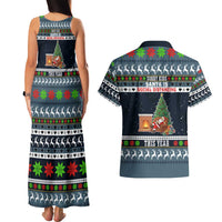 Sorry Kids Santa Is Social Distancing This Year Christmas Couples Matching Tank Maxi Dress and Hawaiian Shirt Xmas Holiday Patterns - Wonder Print Shop