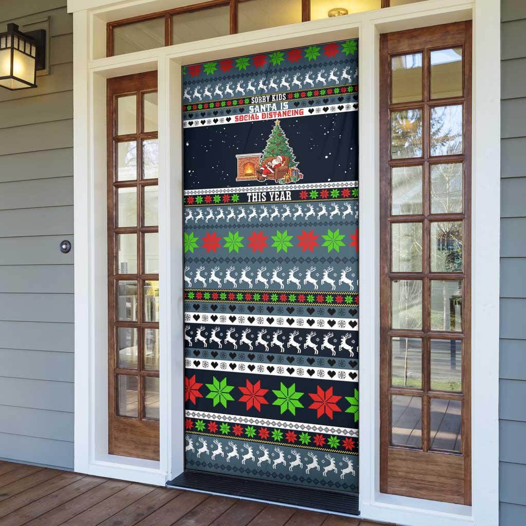 Sorry Kids Santa Is Social Distancing This Year Christmas Door Cover Xmas Holiday Patterns - Wonder Print Shop