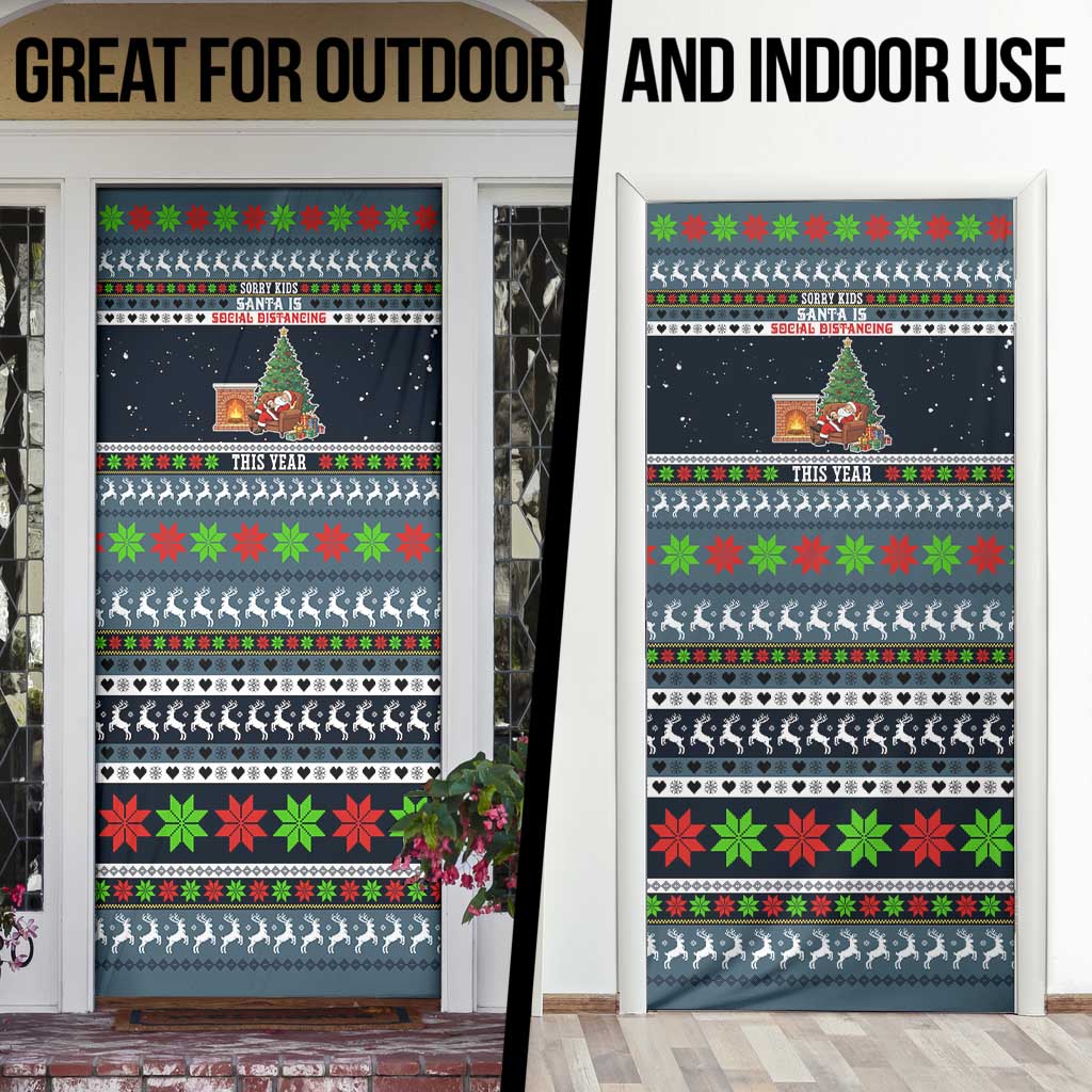 Sorry Kids Santa Is Social Distancing This Year Christmas Door Cover Xmas Holiday Patterns - Wonder Print Shop