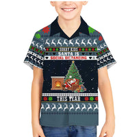 Sorry Kids Santa Is Social Distancing This Year Christmas Family Matching Mermaid Dress and Hawaiian Shirt Xmas Holiday Patterns - Wonder Print Shop