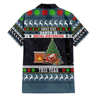 Sorry Kids Santa Is Social Distancing This Year Christmas Family Matching Off The Shoulder Long Sleeve Dress and Hawaiian Shirt Xmas Holiday Patterns - Wonder Print Shop