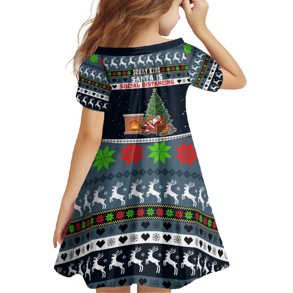Sorry Kids Santa Is Social Distancing This Year Christmas Family Matching Off Shoulder Maxi Dress and Hawaiian Shirt Xmas Holiday Patterns - Wonder Print Shop