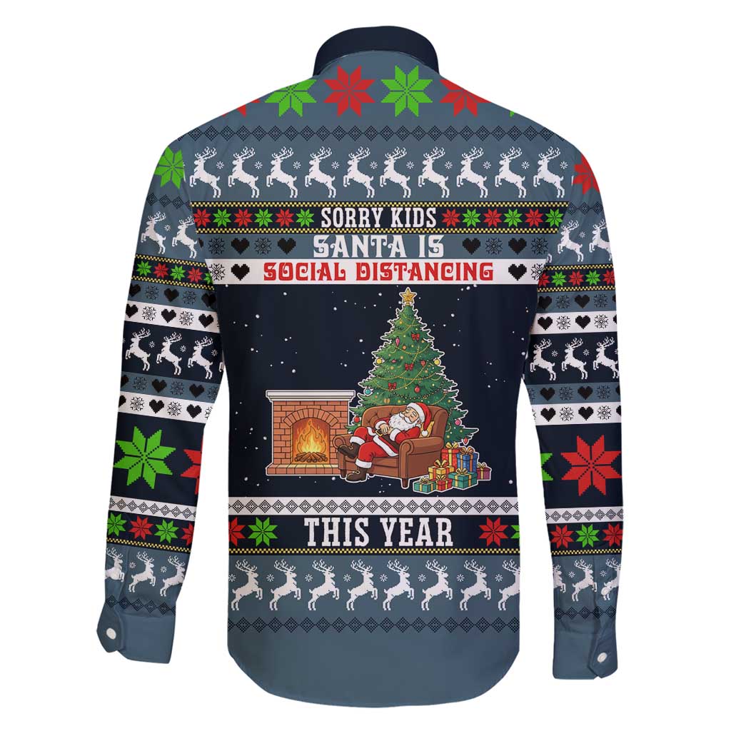 Sorry Kids Santa Is Social Distancing This Year Christmas Family Matching Puletasi and Hawaiian Shirt Xmas Holiday Patterns - Wonder Print Shop