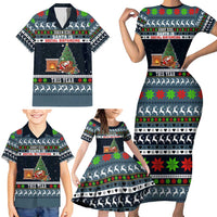 Sorry Kids Santa Is Social Distancing This Year Christmas Family Matching Short Sleeve Bodycon Dress and Hawaiian Shirt Xmas Holiday Patterns - Wonder Print Shop