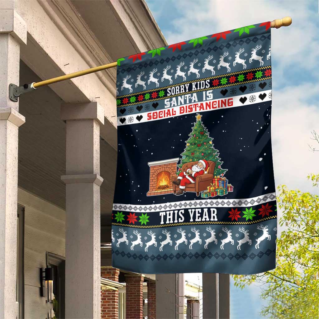 Sorry Kids Santa Is Social Distancing This Year Christmas Garden Flag Xmas Holiday Patterns - Wonder Print Shop