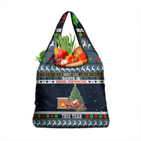 Sorry Kids Santa Is Social Distancing This Year Christmas Grocery Bag Xmas Holiday Patterns - Wonder Print Shop
