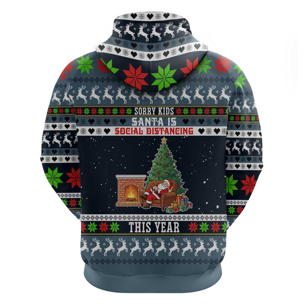 Sorry Kids Santa Is Social Distancing This Year Christmas Hoodie Xmas Holiday Patterns - Wonder Print Shop