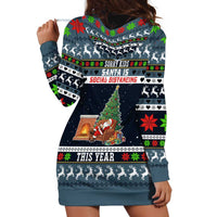 Sorry Kids Santa Is Social Distancing This Year Christmas Hoodie Dress Xmas Holiday Patterns - Wonder Print Shop