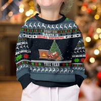 Sorry Kids Santa Is Social Distancing This Year Christmas Kid Ugly Christmas Sweater Xmas Holiday Patterns - Wonder Print Shop