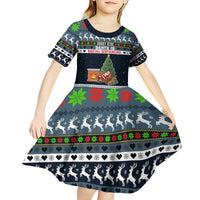 Sorry Kids Santa Is Social Distancing This Year Christmas Kid Short Sleeve Dress Xmas Holiday Patterns - Wonder Print Shop