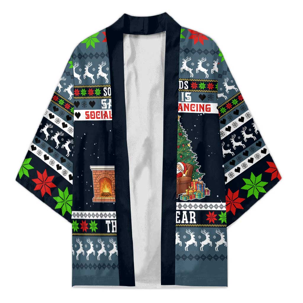 Sorry Kids Santa Is Social Distancing This Year Christmas Kimono Xmas Holiday Patterns - Wonder Print Shop