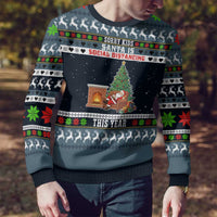 Sorry Kids Santa Is Social Distancing This Year Christmas Ugly Christmas Sweater Xmas Holiday Patterns - Wonder Print Shop