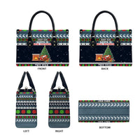 Sorry Kids Santa Is Social Distancing This Year Christmas Leather Bag Xmas Holiday Patterns - Wonder Print Shop