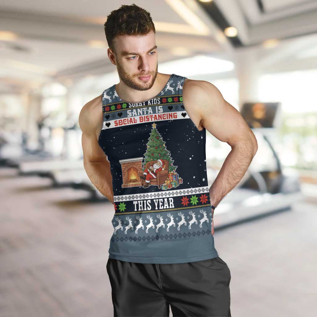 Sorry Kids Santa Is Social Distancing This Year Christmas Men Tank Top Xmas Holiday Patterns - Wonder Print Shop