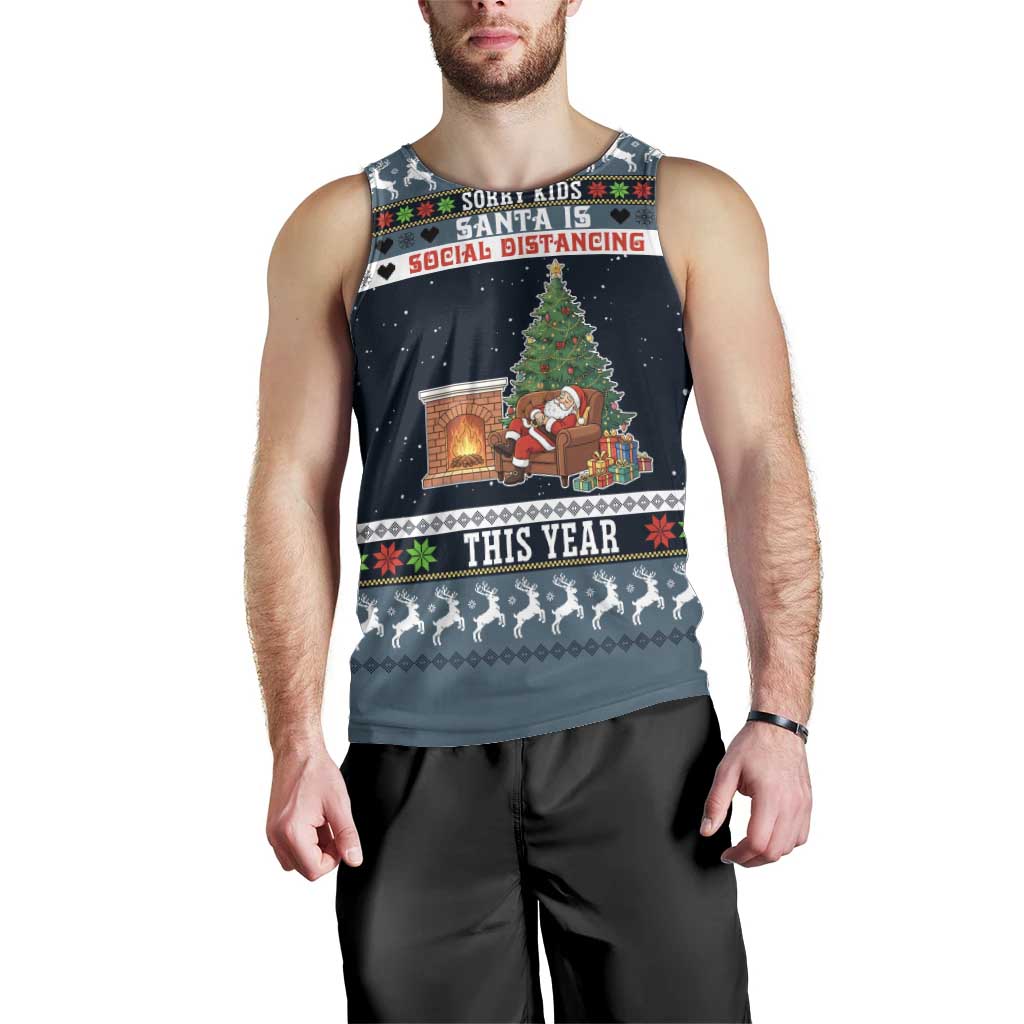 Sorry Kids Santa Is Social Distancing This Year Christmas Men Tank Top Xmas Holiday Patterns - Wonder Print Shop
