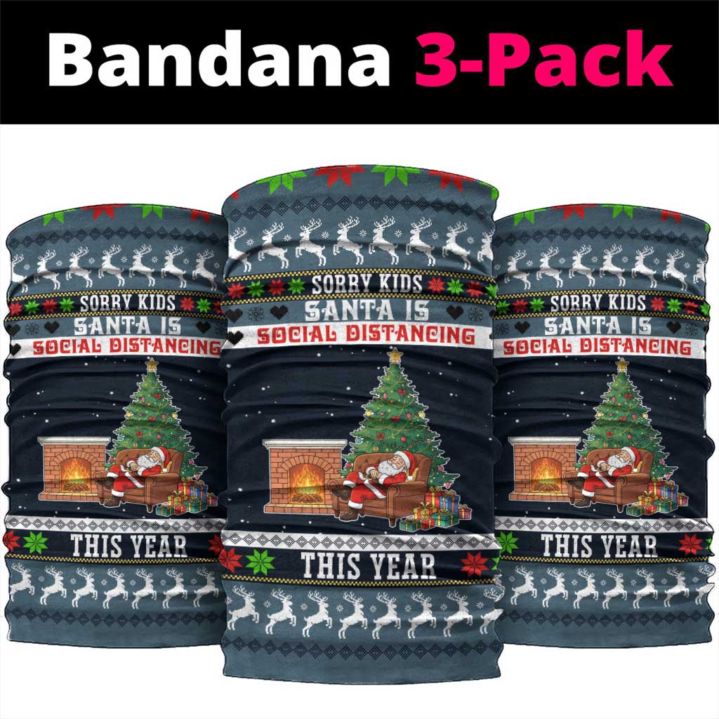 Sorry Kids Santa Is Social Distancing This Year Christmas Neck Gaiter Xmas Holiday Patterns - Wonder Print Shop