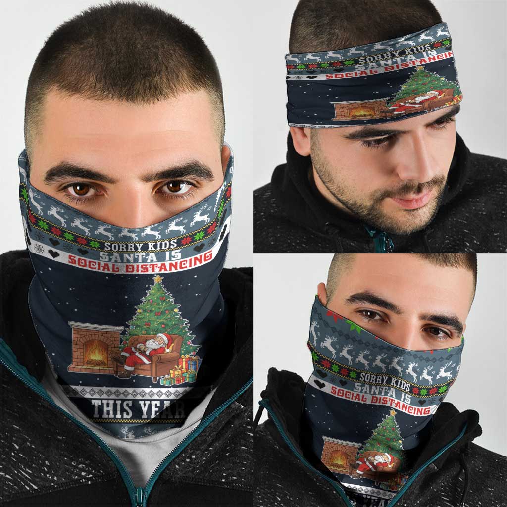 Sorry Kids Santa Is Social Distancing This Year Christmas Neck Gaiter Xmas Holiday Patterns - Wonder Print Shop