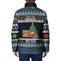 Sorry Kids Santa Is Social Distancing This Year Christmas Padded Jacket Xmas Holiday Patterns - Wonder Print Shop