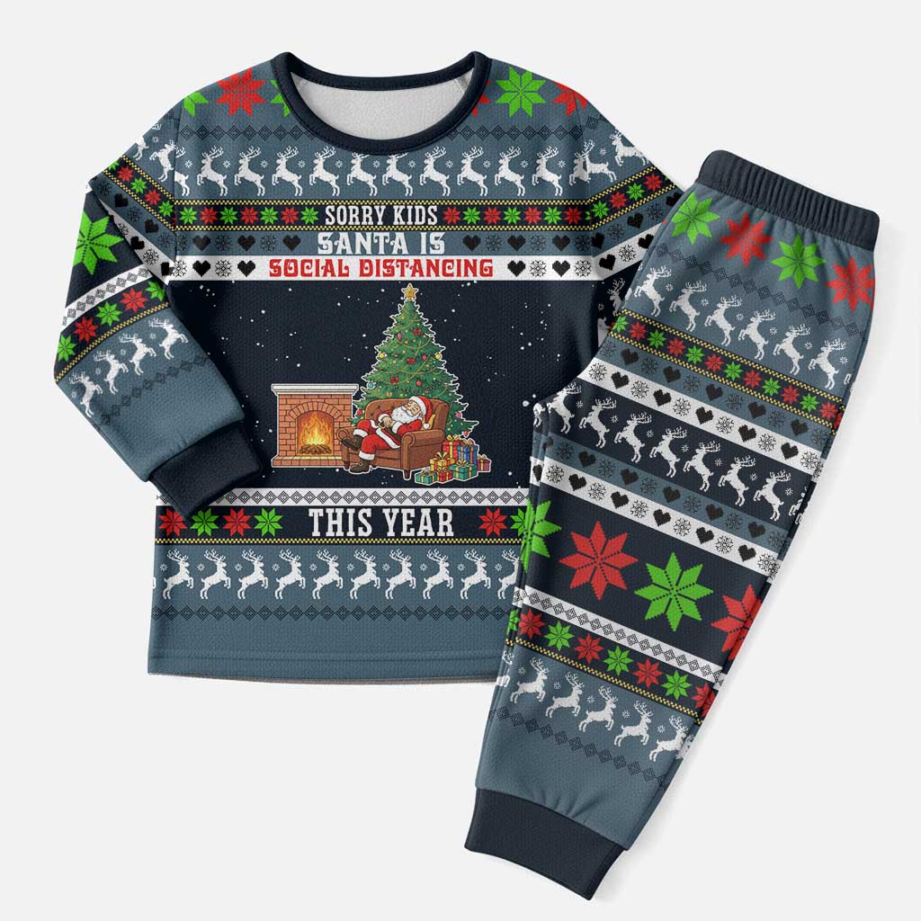 Sorry Kids Santa Is Social Distancing This Year Christmas Pajama Set Xmas Holiday Patterns - Wonder Print Shop