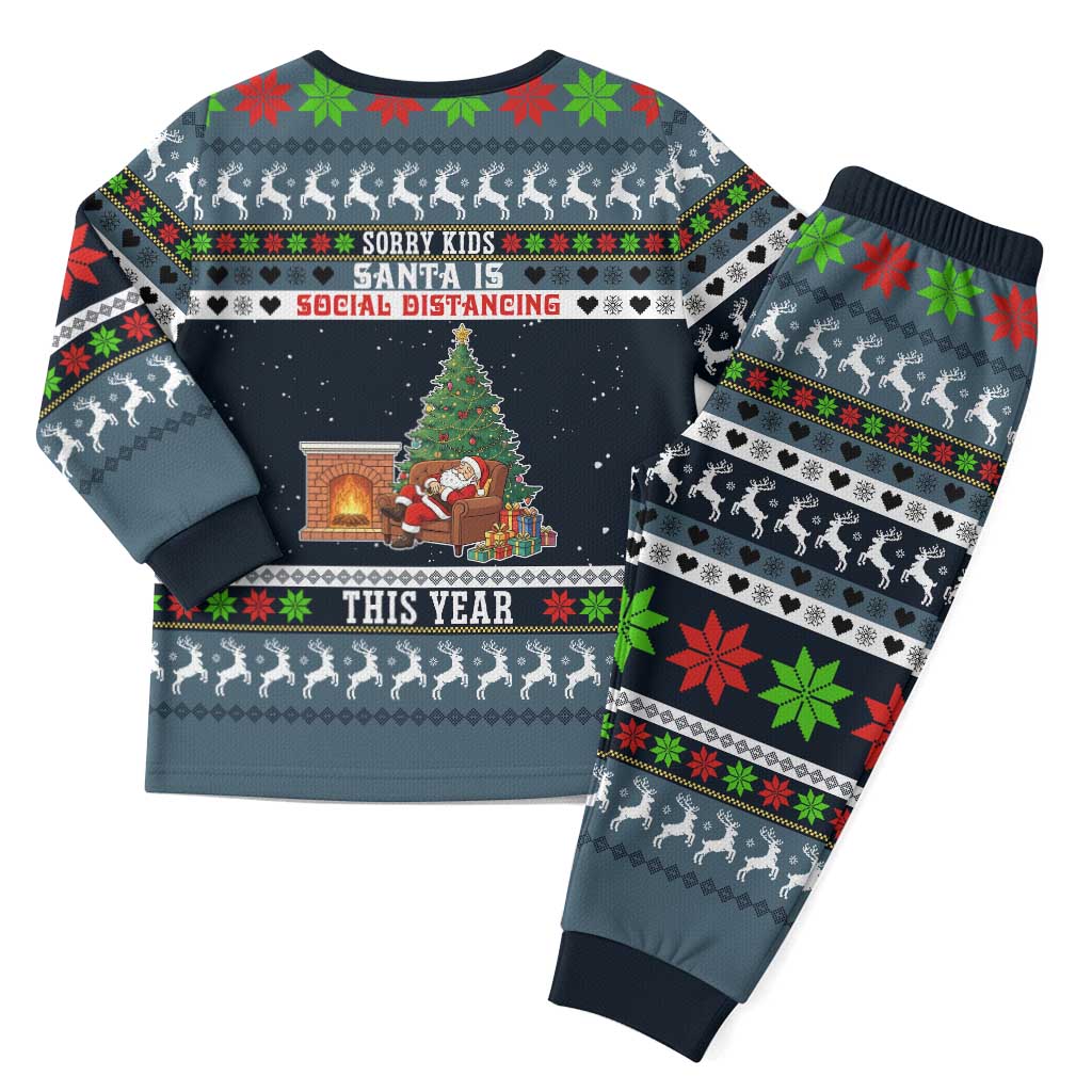 Sorry Kids Santa Is Social Distancing This Year Christmas Pajama Set Xmas Holiday Patterns - Wonder Print Shop