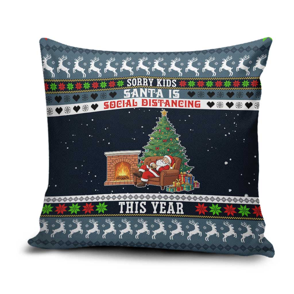 Sorry Kids Santa Is Social Distancing This Year Christmas Pillow Cover Xmas Holiday Patterns - Wonder Print Shop