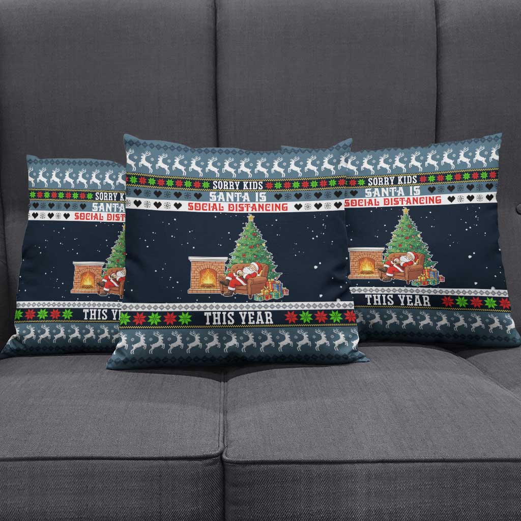 Sorry Kids Santa Is Social Distancing This Year Christmas Pillow Cover Xmas Holiday Patterns - Wonder Print Shop