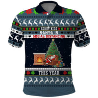 Sorry Kids Santa Is Social Distancing This Year Christmas Polo Shirt Xmas Holiday Patterns - Wonder Print Shop