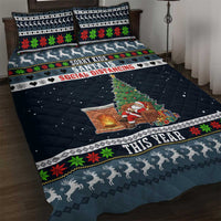Sorry Kids Santa Is Social Distancing This Year Christmas Quilt Bed Set Xmas Holiday Patterns - Wonder Print Shop