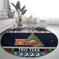 Sorry Kids Santa Is Social Distancing This Year Christmas Round Carpet Xmas Holiday Patterns - Wonder Print Shop