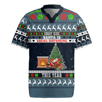Sorry Kids Santa Is Social Distancing This Year Christmas Rugby Jersey Xmas Holiday Patterns - Wonder Print Shop