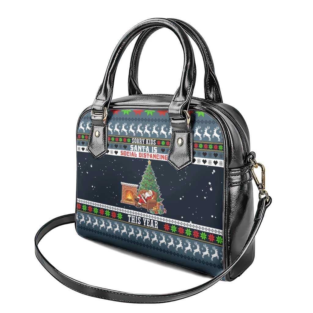 Sorry Kids Santa Is Social Distancing This Year Christmas Shoulder Handbag Xmas Holiday Patterns - Wonder Print Shop