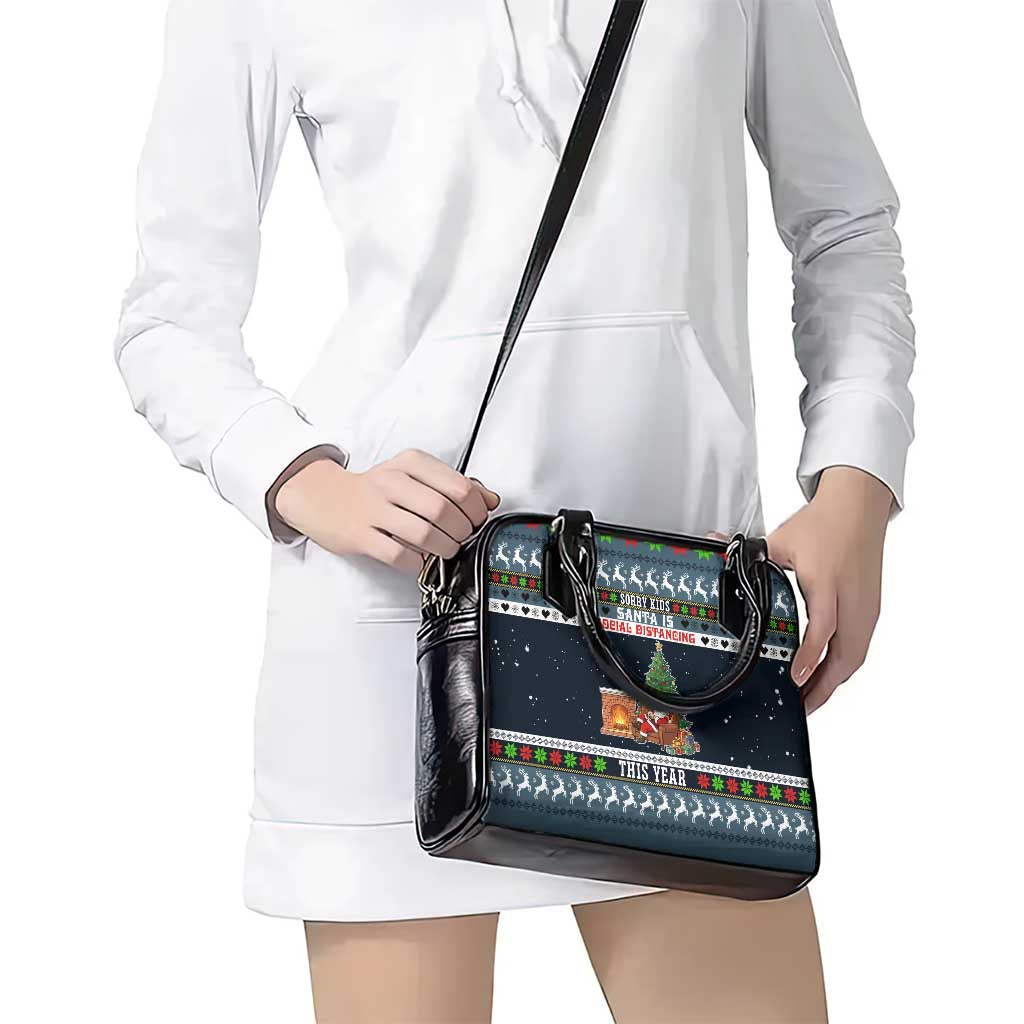 Sorry Kids Santa Is Social Distancing This Year Christmas Shoulder Handbag Xmas Holiday Patterns - Wonder Print Shop