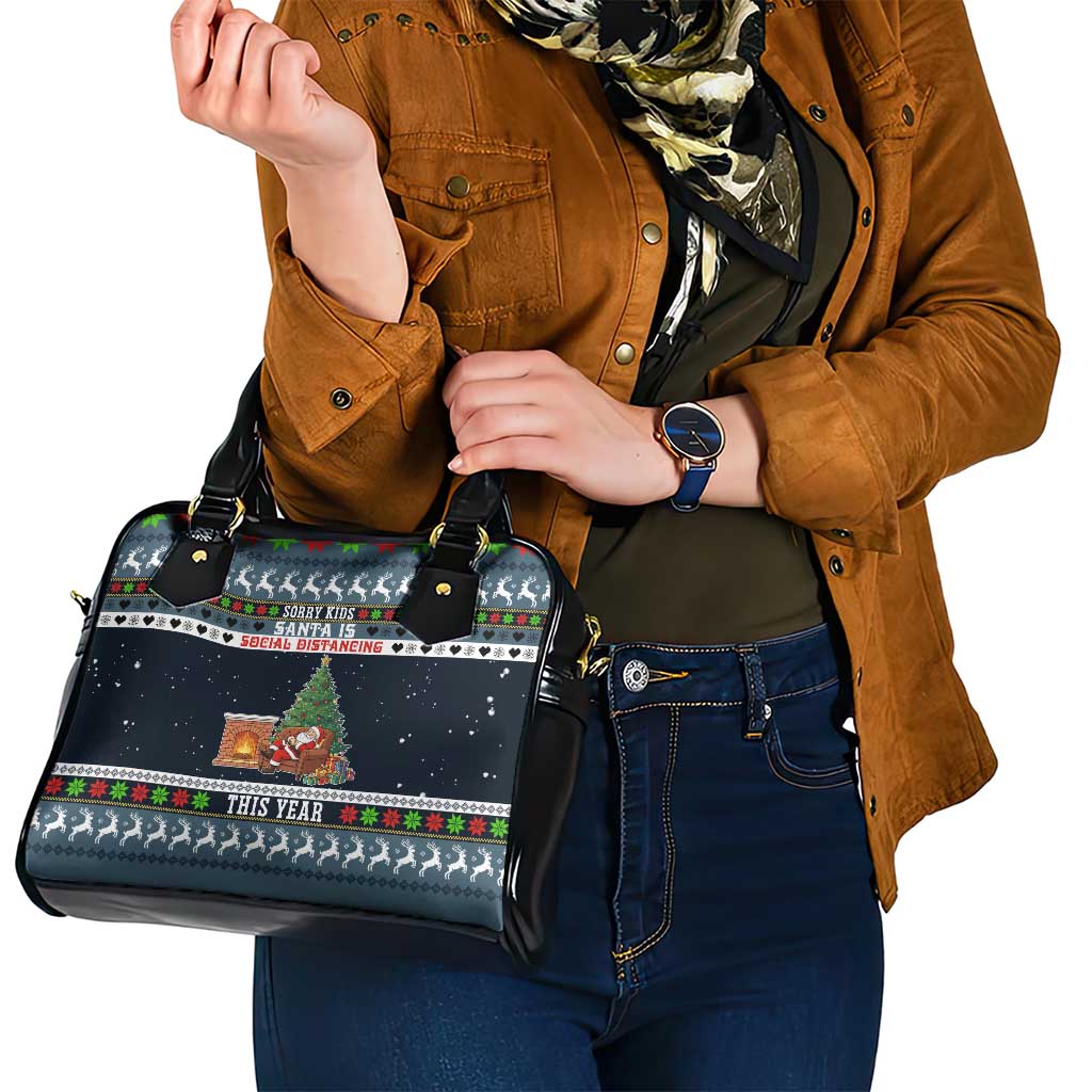 Sorry Kids Santa Is Social Distancing This Year Christmas Shoulder Handbag Xmas Holiday Patterns - Wonder Print Shop