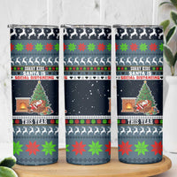 Sorry Kids Santa Is Social Distancing This Year Christmas Skinny Tumbler Xmas Holiday Patterns - Wonder Print Shop
