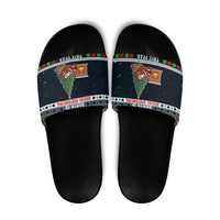 Sorry Kids Santa Is Social Distancing This Year Christmas Slide Sandals Xmas Holiday Patterns - Wonder Print Shop