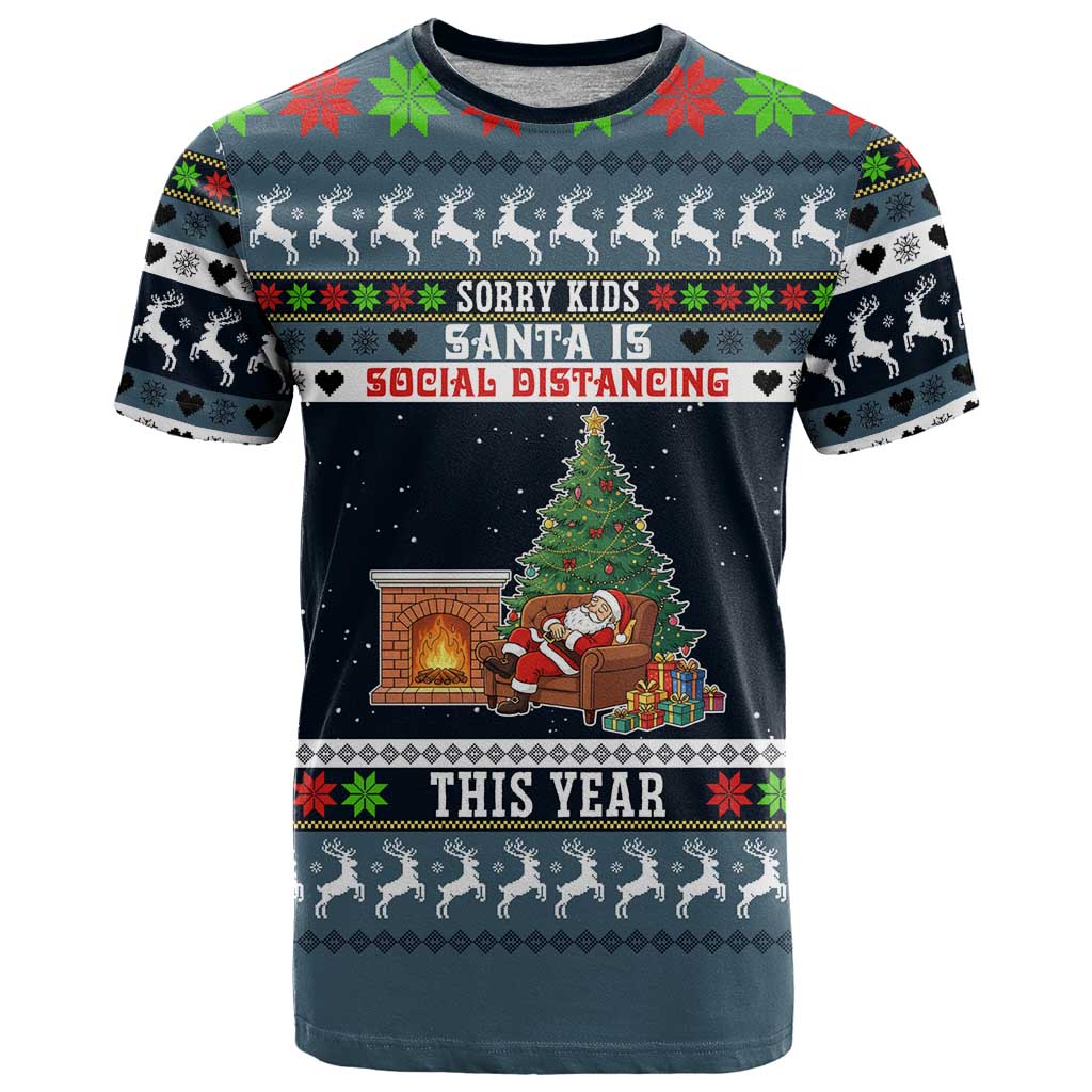 Sorry Kids Santa Is Social Distancing This Year Christmas T Shirt Xmas Holiday Patterns - Wonder Print Shop