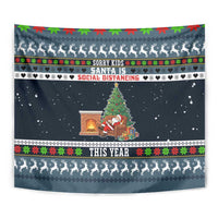 Sorry Kids Santa Is Social Distancing This Year Christmas Tapestry Xmas Holiday Patterns - Wonder Print Shop