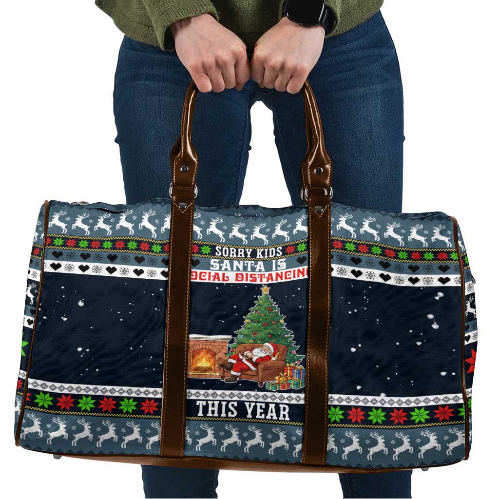 Sorry Kids Santa Is Social Distancing This Year Christmas Travel Bag Xmas Holiday Patterns - Wonder Print Shop