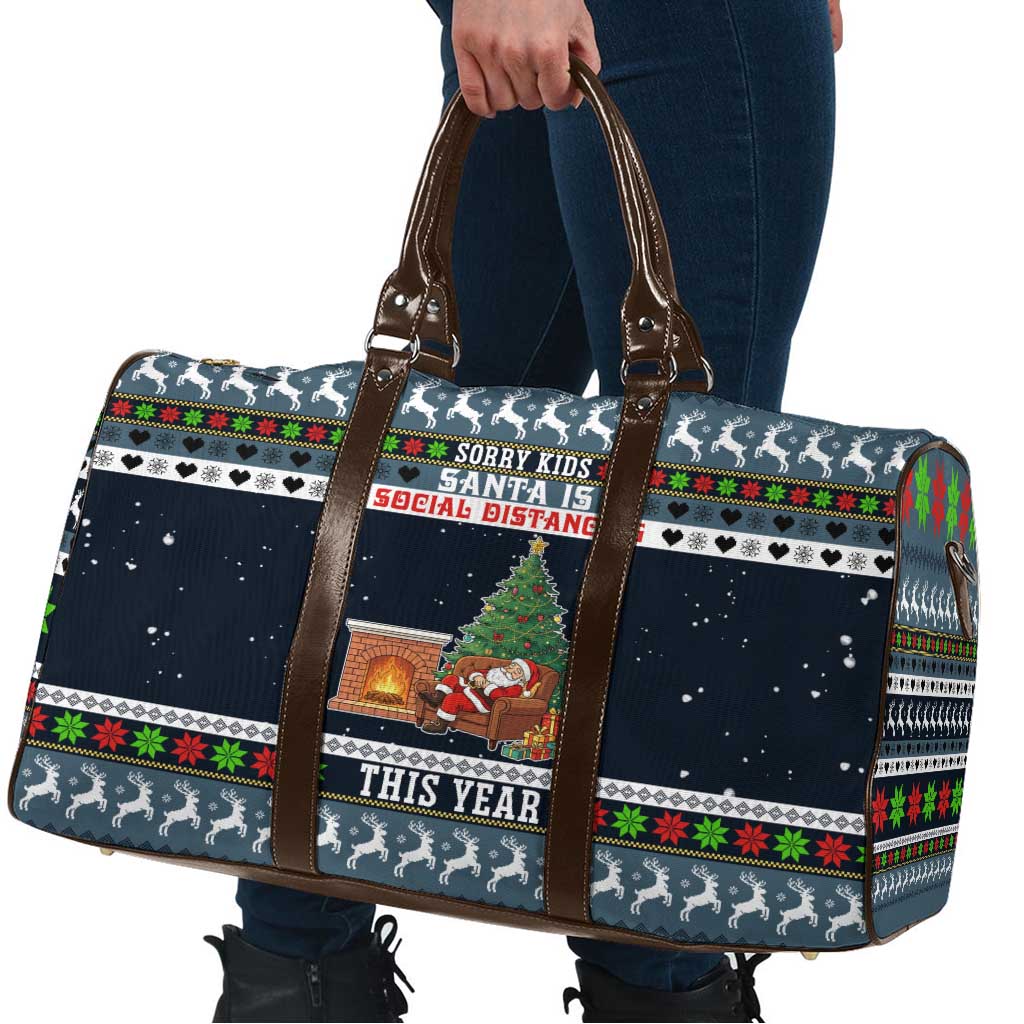 Sorry Kids Santa Is Social Distancing This Year Christmas Travel Bag Xmas Holiday Patterns - Wonder Print Shop